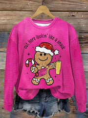 Christmas Out Here Lookin Like a Snack Printed Sweatshirt