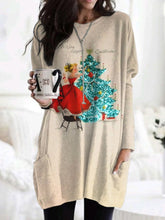 Retro A Very Merry Christmas With Pockets Print Dress