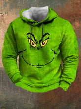 Casual Printed Christmas Plush Hoodie