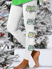 Christmas Feeling Extra Today Lights Print Yoga Pants