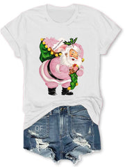Merry Christmas Santa Print Tee