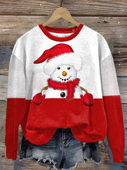 Christmas Santa Print Long Sleeve Sweatshirt