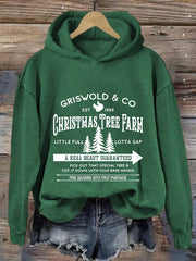 Christmas Griswold Co Christmas Tree Farm Hooded Sweatshirt