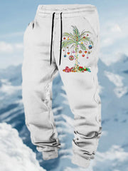 Christmas Palm Tree Print Sweatpants