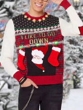 Christmas I Like To Go DnowPrint Casual Sweatshirt