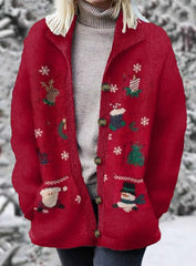 Merry Christmas Print Cardigan