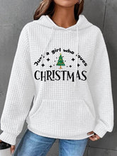 Just A Girl Who Loves Christmas Waffle Hoodie