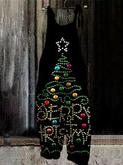 Christmas Print Casual Jumpsuit