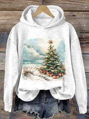Florida Christmas Tree Print Hoodie