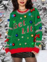 Christmas Get Ite Print Casual Sweatshirt
