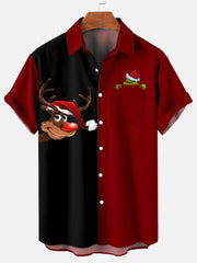 Christmas element large short sleeve shirt