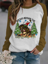 Western and Christmas Combine "ROCKIN AROUND THE CHRISTMAS TREE" Print Sweatshirt