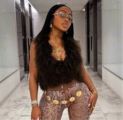 Truth Be Told Fur Crop Top