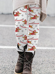 Christmas Dachshund Leggings