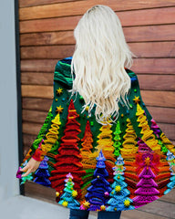 Christmas Colorful Christmas Tree Loose Cardigan
