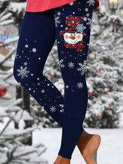 Christmas Snowflake Print Leggings