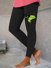 Merry Christmas EW People Print Leggings