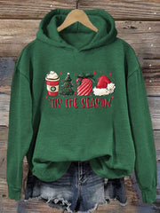 Christmas 'Tis The Season' Print Hoodie