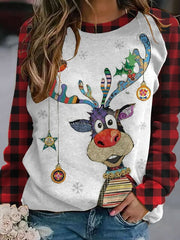 Christmas Round Neck Long Sleeve Sweatshirt