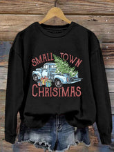 Small Town Christmas Print Crewneck Sweatshirt