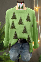 Fresh Christmas Tree Pattern Sweater