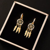 🎁2023-Christmas Hot Sale🎁(🔥New arrival -- 49%OFF) Dreamcatcher Golden Earrings