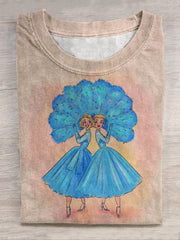 Christmas Sisters Art Illustration Print Unisex Classic T-shirt