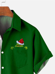 Christmas element large short sleeve shirt