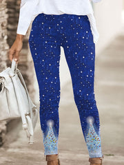 Christmas Tree Print Leggings