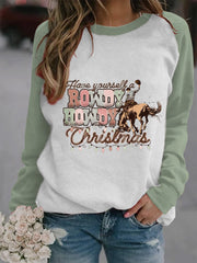 Western and Christmas Combine "Have yourself a ROWDY HOWDY Christmas" Print Sweatshirt