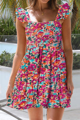 Floral Smocked Tiered Babydoll Dress
