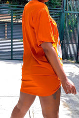 Dollar Graphic Slant Pocket Tee Dress