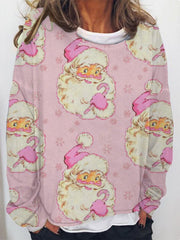 Christmas Print Long Sleeve Sweatshirt