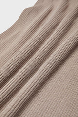 Rib-Knit Button Decor Sleeveless Bodycon Dress