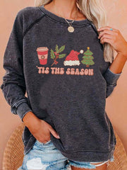 Christmas 'Tis The Season' Print Sweatshirt