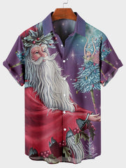 Christmas element large short sleeve shirt