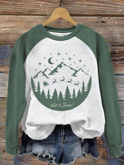 Let It Snow Christmas Print Casual Sweatshirt