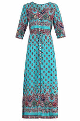Boho Style Printed Maxi Dress