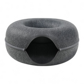 Felt Cat Donut Tunnel Bed