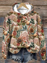 Christmas Print Long Sleeve Hoodie