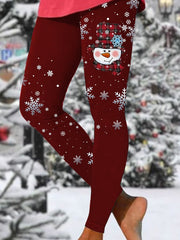 Christmas Snowflake Print Leggings