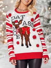 Casual Crew Neck Christmas Sweater