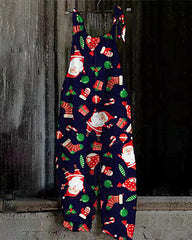 Christmas Print Jumpsuit