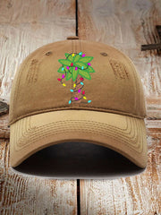 Vintage Christmas Palm Tree Printed Baseball Cap