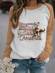 Western and Christmas Combine "Have yourself a ROWDY HOWDY Christmas" Print Sweatshirt