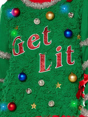 Christmas Get Ite Print Casual Sweatshirt