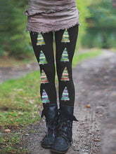Christmas Tree Print Yoga Pants