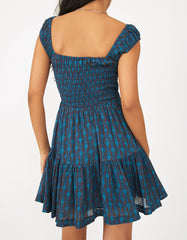 Bohemian Disty Floral Sleeveless Pleated Skirt