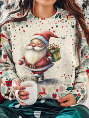 Merry Christmas Print Sweatshirt