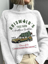 Womens Vintage Christmas Knitted Turtleneck Sweater